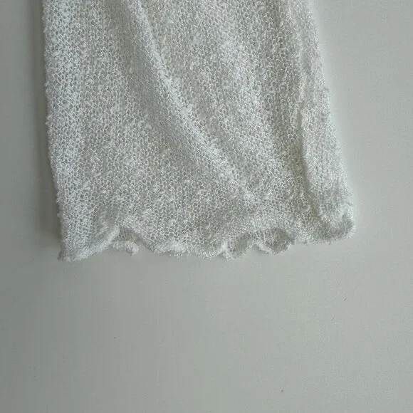 Fairy Cardigan Open Sheer White Pearl Embellishment Romantic Delicate XL - Picture 4 of 16